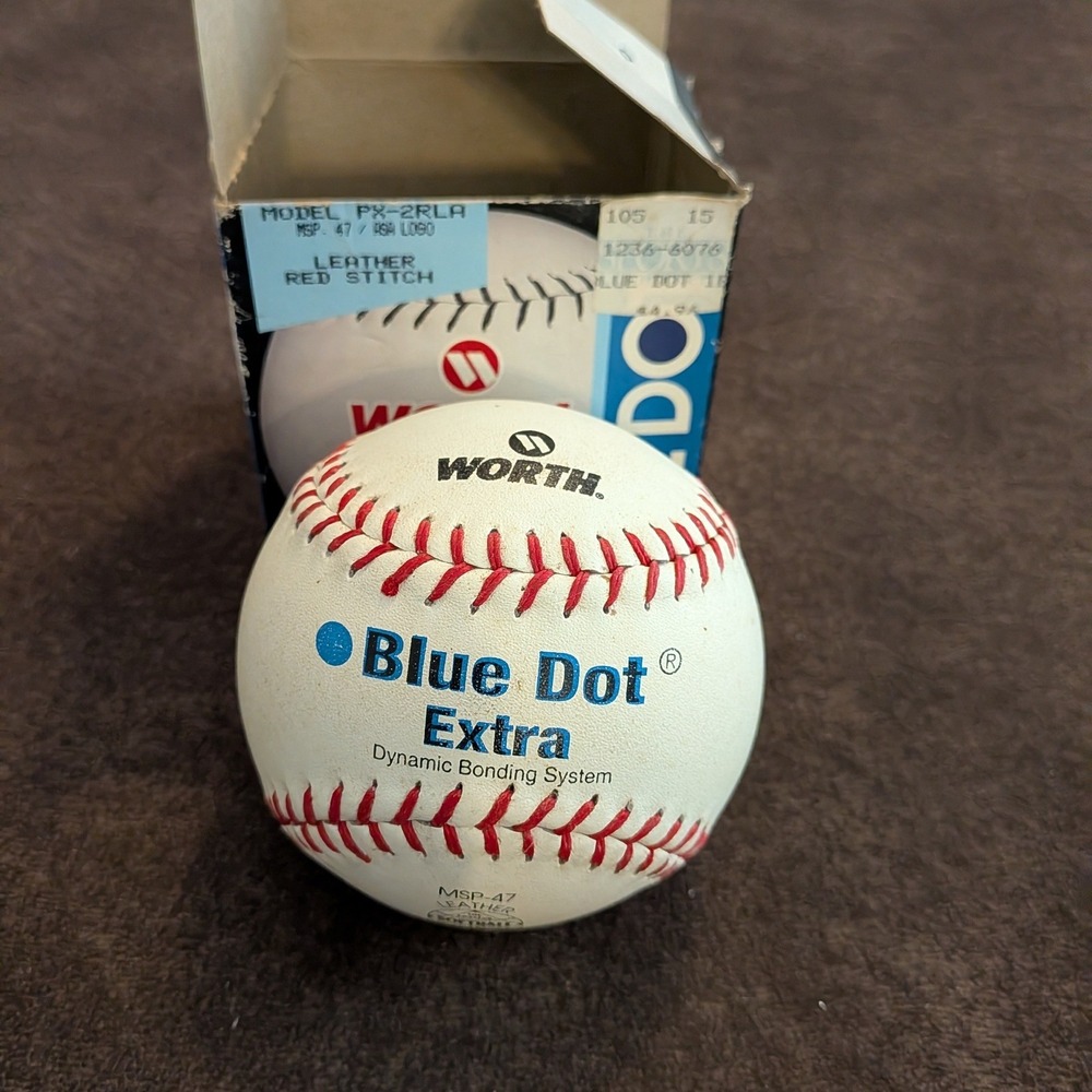 Worth Blue Dot‎ Extra Official Softball PX-2RLA Leather Red Stitch ASA Logo
